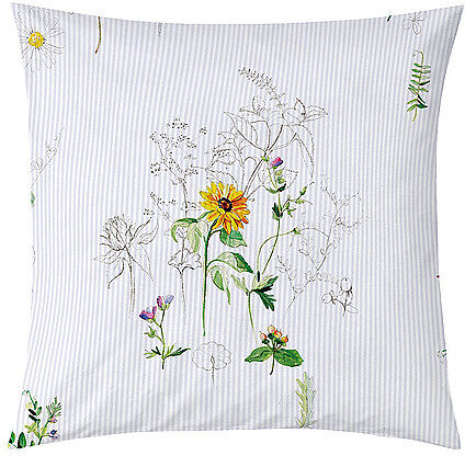 CHRISTIAN FISCHBACHER Satin Kissenbezug 70x90cm NATURE STRIPE Weiss weiss B