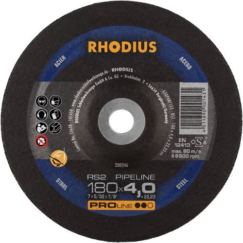 Rhodius 200246 RS2 PIPELINE Schruppscheibe Stahl 10St.