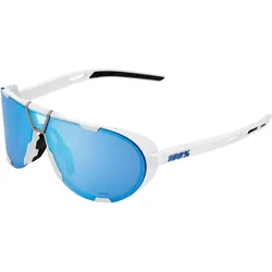 100%, Unisex, Sportbrille, Westcraft (soft tact white, HiPer blue multilayer mirror), Weiss