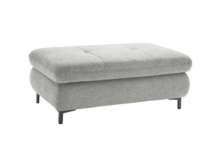 SetOne by Musterring Hocker, Hellgrau, Metall, rechteckig, 129x49x64 cm, Fußauswahl, Stoffauswahl, Stauraum, Wohnzimmer, Hocker, Sitzhocker