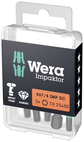 Wera 05057665001 Torx-Bit Antrieb: 1/4 (6.3 mm) Abtrieb: TORX TX 25 50mm