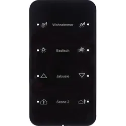 Berker 75144165 Touch-Sensor 4fach Komfort R.1 Glas konfiguriert, schwarz