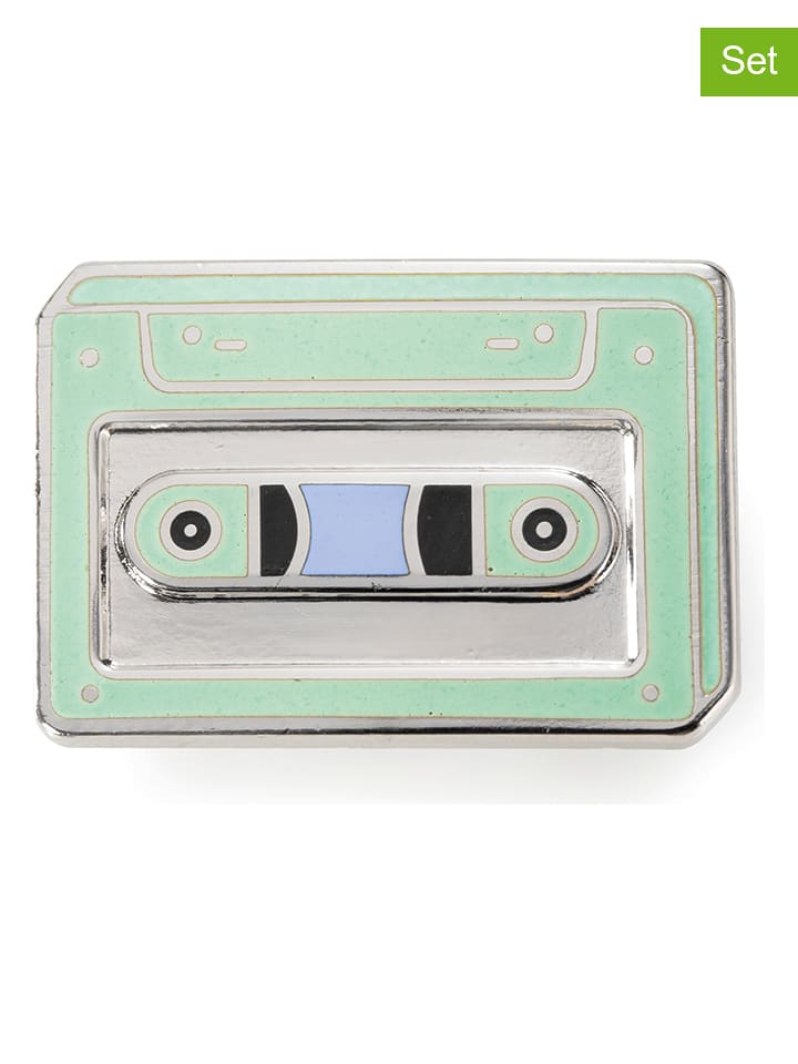 Donkey Products 6er-Set: Anstecknadel "Tape that" in Grün - (B)2,5 x (H)1,5 cm - onesize