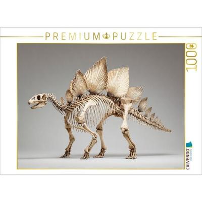 CALVENDO Puzzle Stegosaurus-Skelett mit Rückenschildern und Stachelschwanz | 1000 Teile Lege-Größe 64x48cm Foto-Puzzle für glückliche Stunden