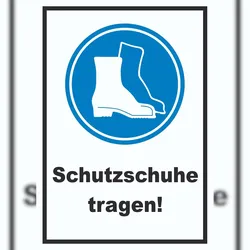 HB-Druck Schutzschuhe tragen Schild A6 (105x148mm)
