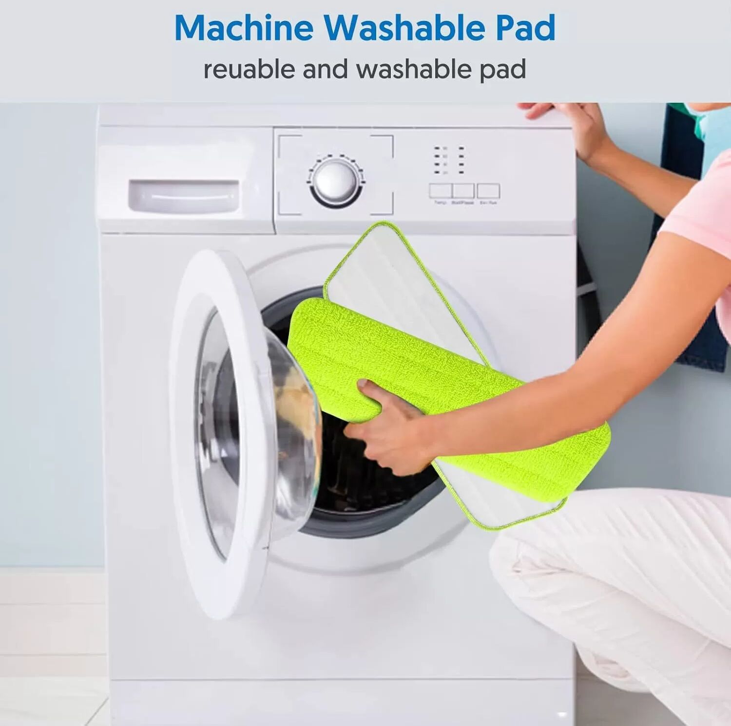 INF Swiffer PowerMop Ersatzpads Mikrofaser Grau
