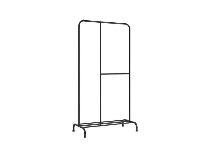 Hansiro Kleiderständer Ngerulmud, Schwarz, Metall, 105x195x50 cm, Garderobe, Garderobenständer