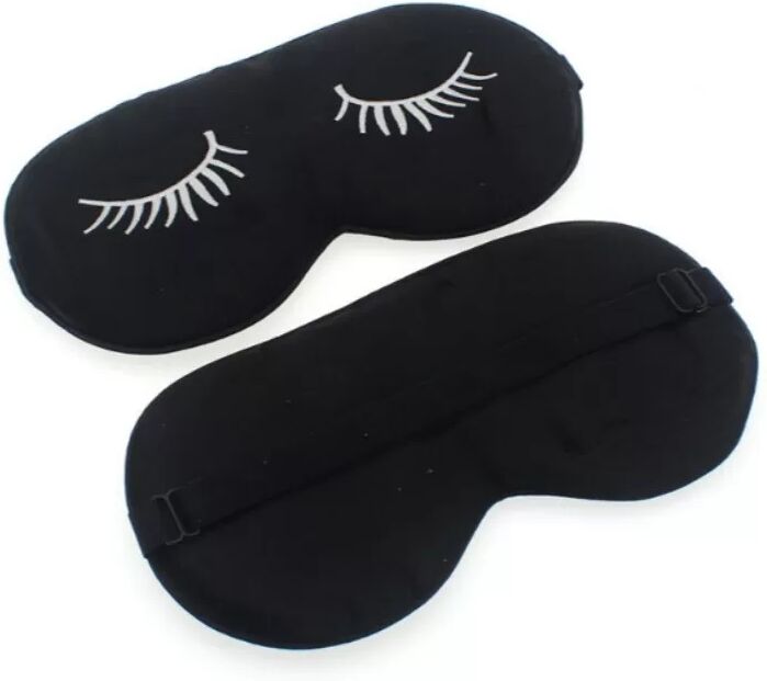 INF Masque pour les yeux en soie brodée pour dormir UN