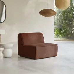 Modularer Einsitzer Dario in Mahagoni-Stoff