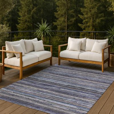 Addison Rugs Machine Washable Indoor/ Outdoor Albany Stripe Chantille Rug
