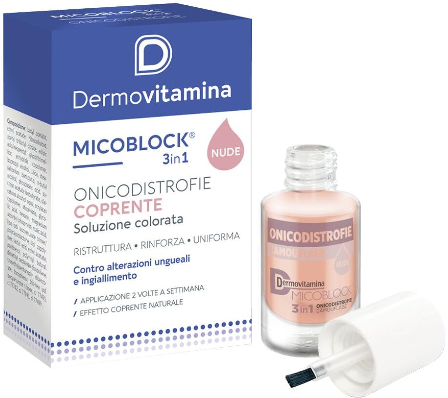 PASQUALI SpA Dermovitamina Micoblock 3 N 1 Onicodistrofie Coprente, 8 ml