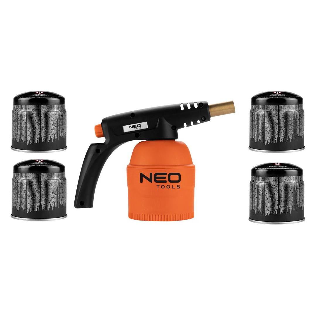 Neo Gasleuchtlampe 190 g + 4 rotierende Gaskartuschen (Lötlampe) (TOP-20-045)