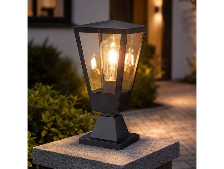 Borne lumineuse Westcliff type A 14 x 31 x 14cm Noir