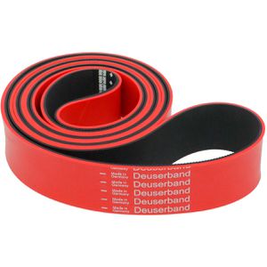 Deuser Fitnessband Band Original, stark, 1 m x 3 cm, bis 20,5 kg Widerstand, rot/schwarz, Loop aus Naturkautschuk