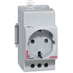 Legrand 004285 Verteiler Steckdose deut. Standard 2-polig+E mit Berührungsschutz 2,5TE