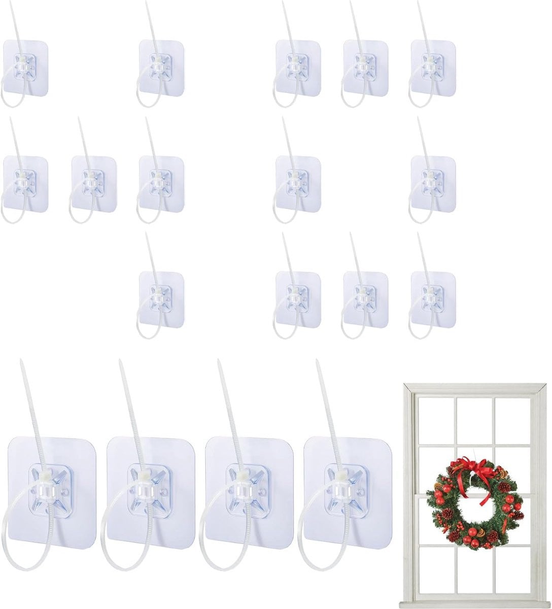 Zelfklevende Wandhaken Decoratie Transparant - 40 Stuks