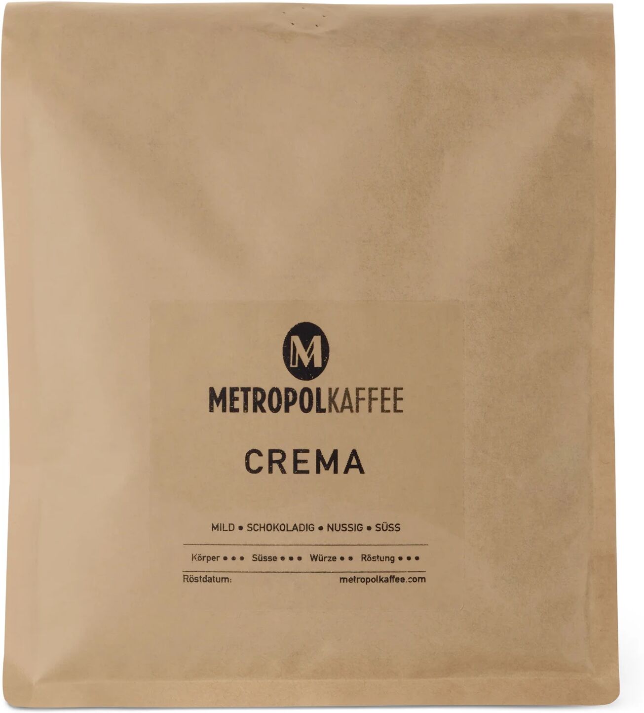 Metropol Kaffee - Crema - 1 kg Ganze Bohne - Intensität: 3/6