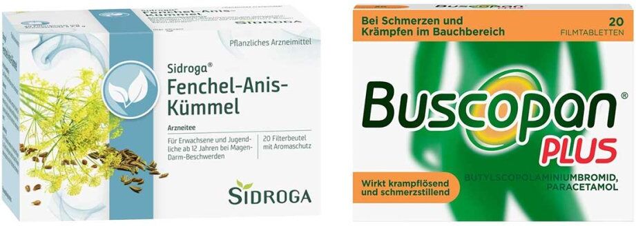 Sidroga Fenchel Anis Kümmel Tee + Buscopan Plus