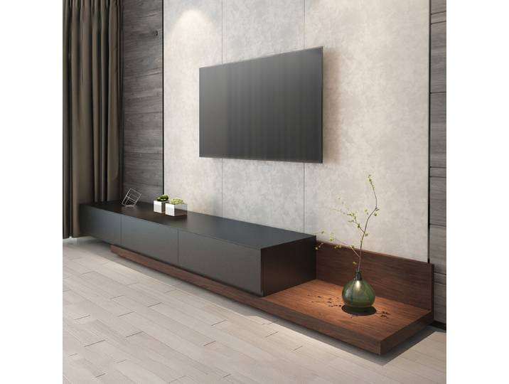 Meuble TV Nordique Unique, Meuble TV Moderne Minimaliste Bohème Simple, Meuble TV Gain de Place, Meuble de Salon