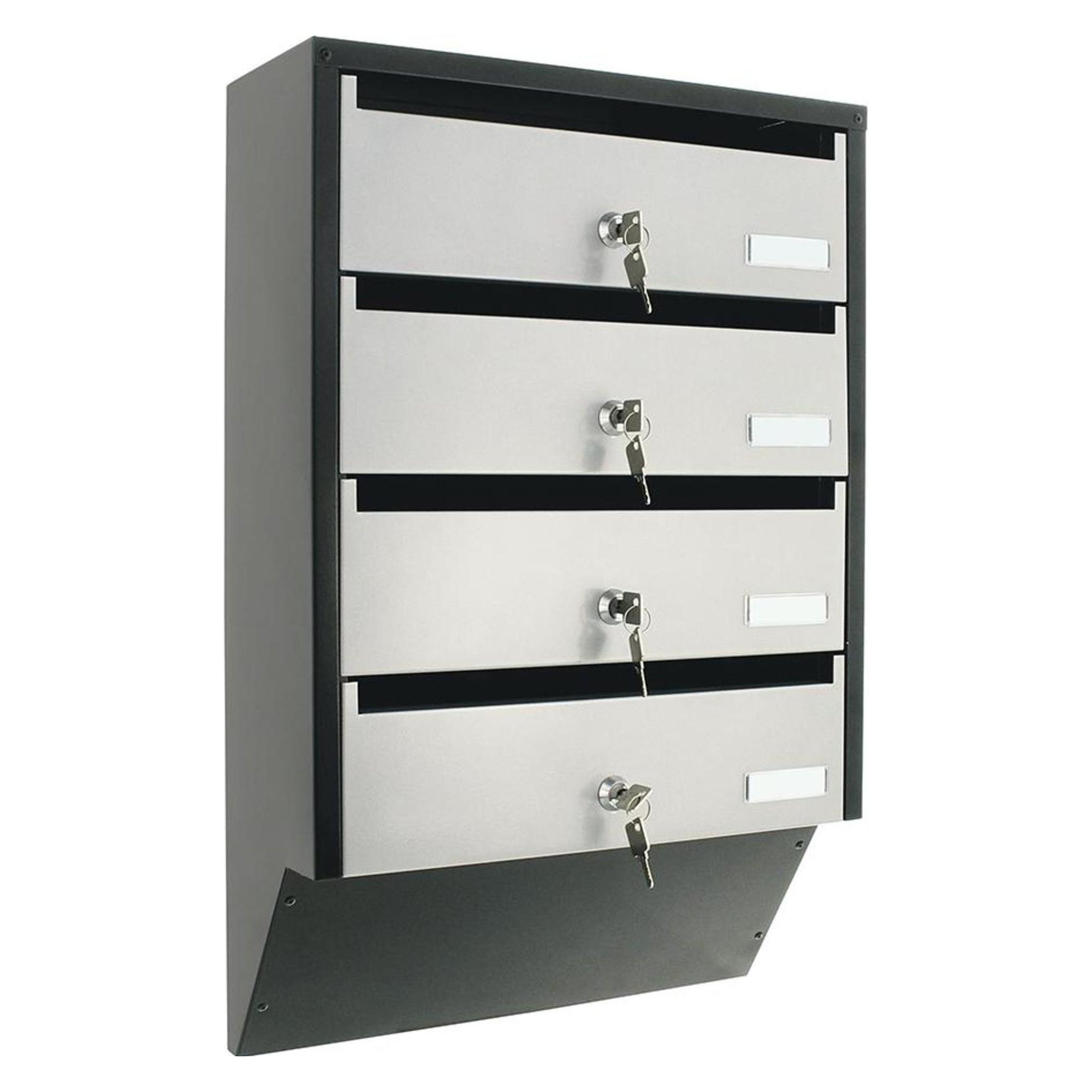 Rottner Briefkastenanlage Depot 4 (14 x 38.50 x 60 cm) (T06209)