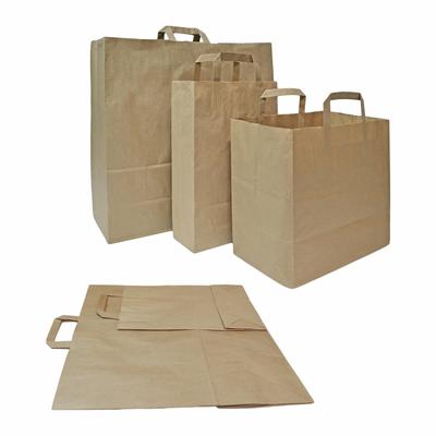 VEPATIM 250 Papiertragetaschen aus Kraftpapier 320+150x430mm braun 80 gr.