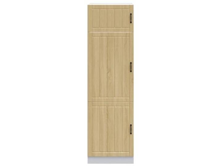 KTHLBRH Küchenschrank Lucca Eiche Sonoma Spanplatte 60 x 57 x 207 cm Verstellbare Füße, Türen zum Verbergen von Unordnung, leicht zu reinigen, max. Gewicht 75 kg