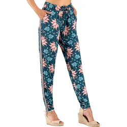 ELLENOR Trendige Hose mit Kordelzug und Glitzerstreifen