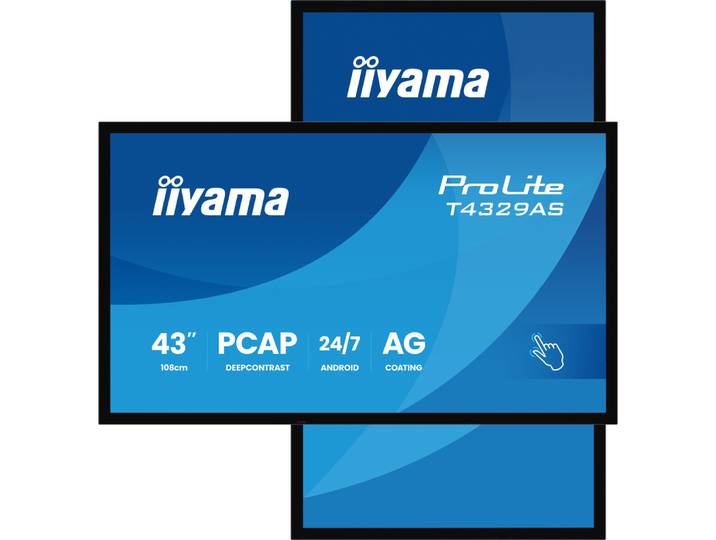iiyama T4329AS-B1AG, 108 cm (42.5'), 3840 x 2160 pixels, 4K Ultra HD, LED, 6,5 ms, Noir