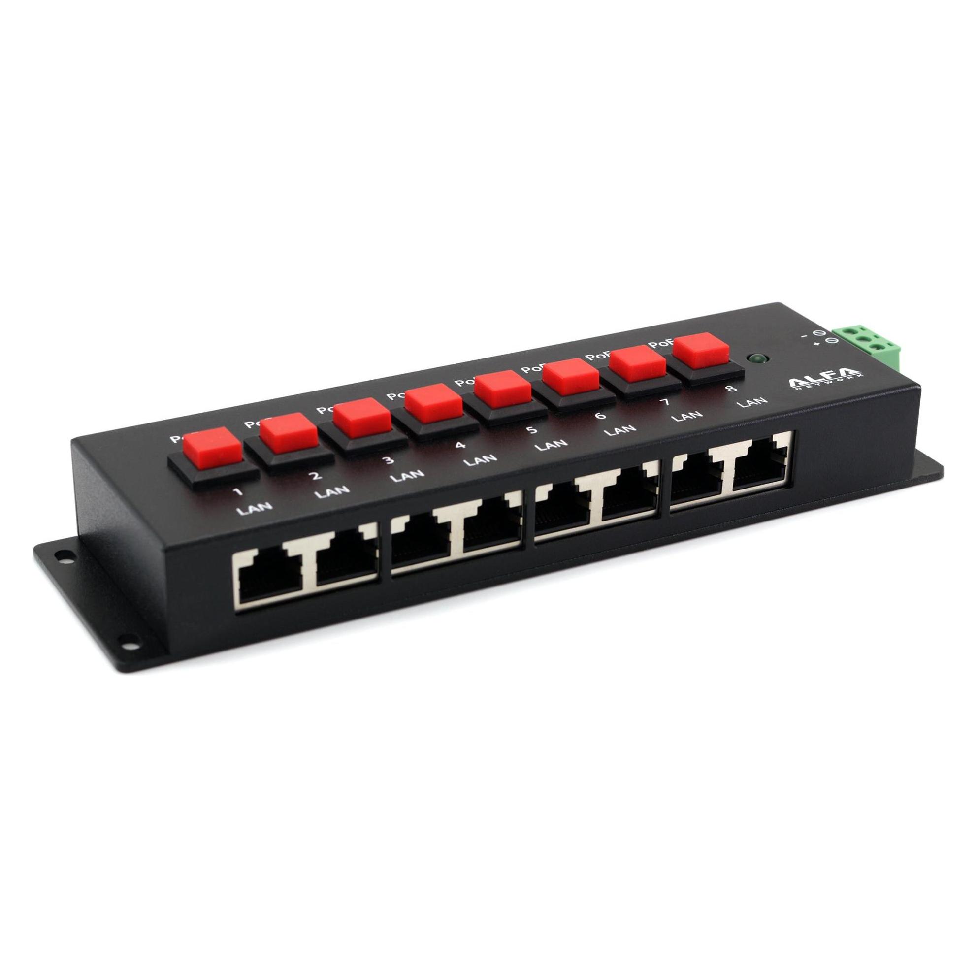 Alfa Network Alfa 8-Port Passive PoE Injector APOE08 (APOE08)