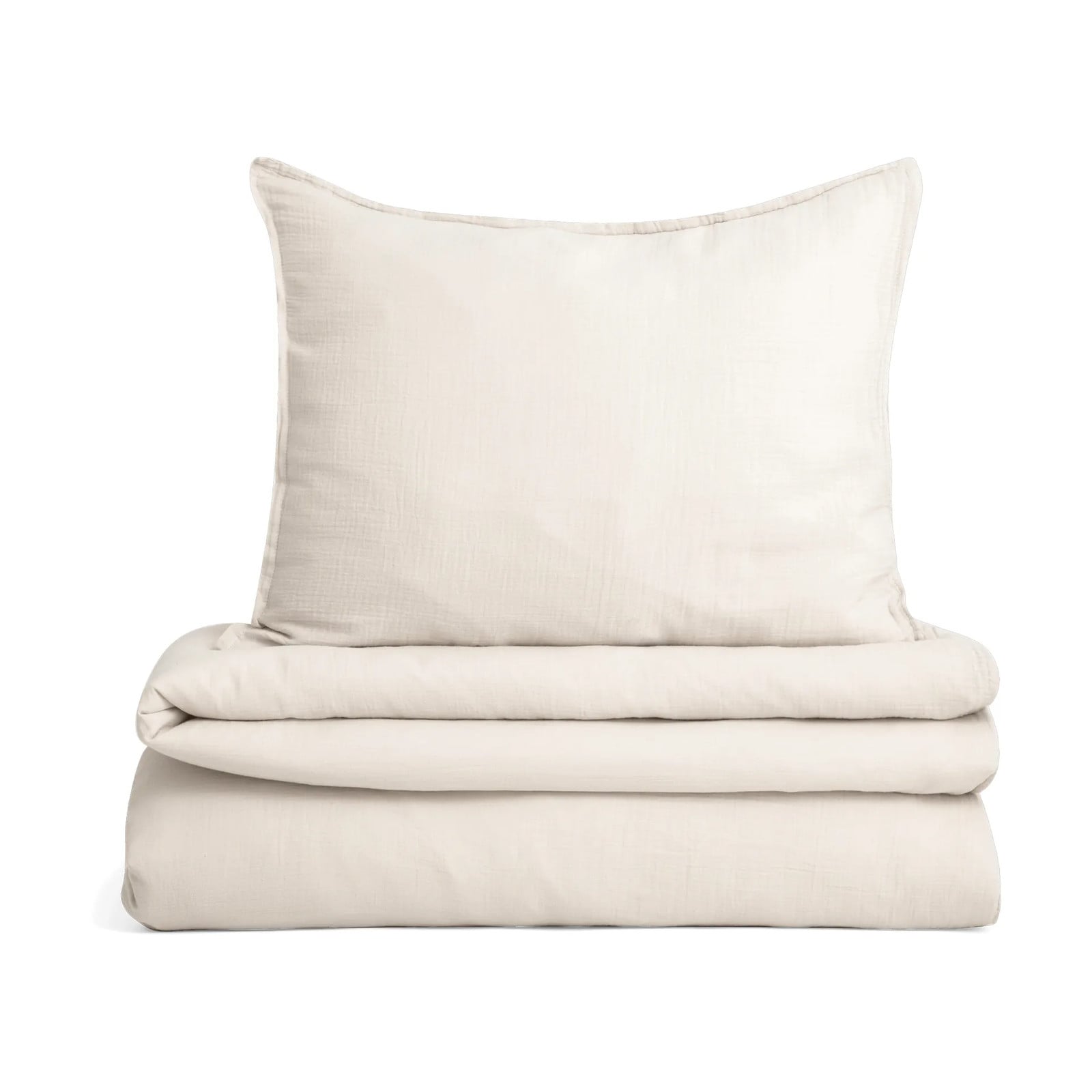 Garbo&Friends Muslin beddengoedset Eggshell, 140 x 200 cm en 50 x 70 cm