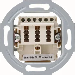 Kopp 33369392 UP Telefonanschlussdose TAE, 1 Amtsleitung und 2 Zusatzgeräte, 3x6-polig, NFN-Codierung