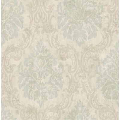 Seabrook Designs Putnam Damask Unpasted Wallpaper