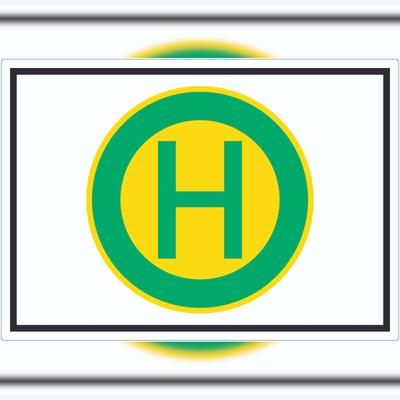 HB-Druck Aufkleber Haltestelle Symbol A0 (841x1189mm)