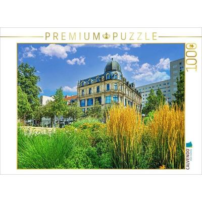 CALVENDO Puzzle Erfurts erstes Warenhaus Germania | 1000 Teile Lege-Größe 64 × 48 cm Foto-Puzzle für glückliche Stunden