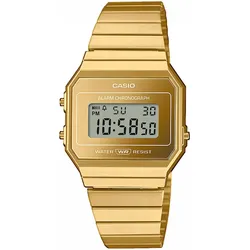 Chronograph CASIO VINTAGE, gold (goldfarben), Armbanduhren, Damen, Chronograph, Quarzuhr, Armbanduhr, Damenuhr, Herrenuhr,Digitaluhr, Edelstahlarmband