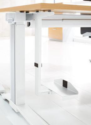 Schäfer Shop Genius CPU-Halter für Schreibtische ERGOSTYLE S, breiten- & höhenverstellb., Stahl pulverbeschichtet, weiß