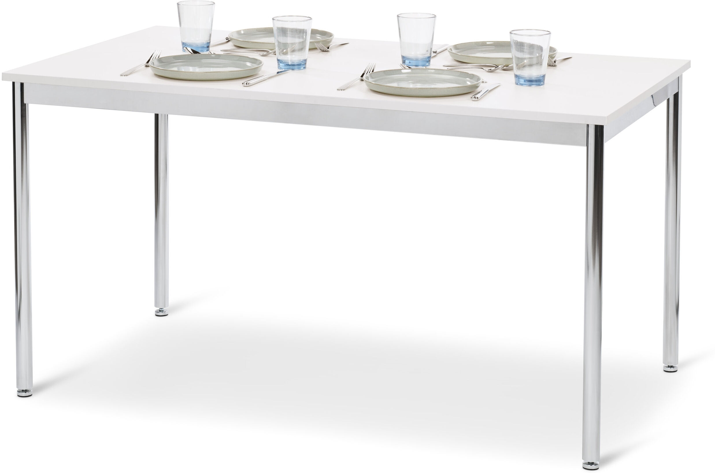 Tchibo - Tisch Metall »Cn3« - 140x80x76,5cm - weiss -