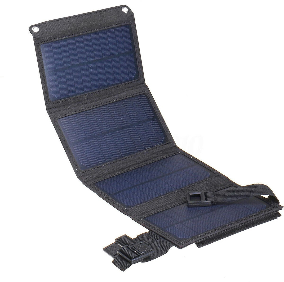 OEMG Opvouwbare Zonnepaneellader 20W 5V - Draagbare Mini Zonnelader voor Mobiele Telefoons - Zwart