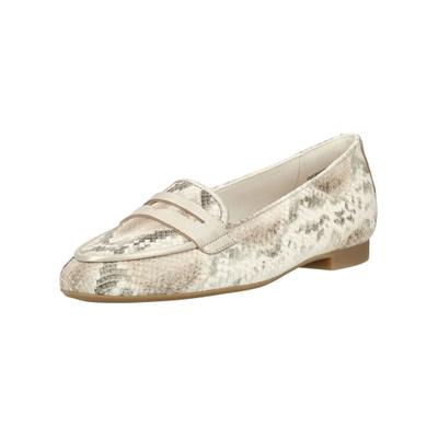 Mokassin PAUL GREEN "Paul Green Mokassin Glattleder", Damen, Gr. 42,5, beige, Glattleder, Schuhe Mokassin