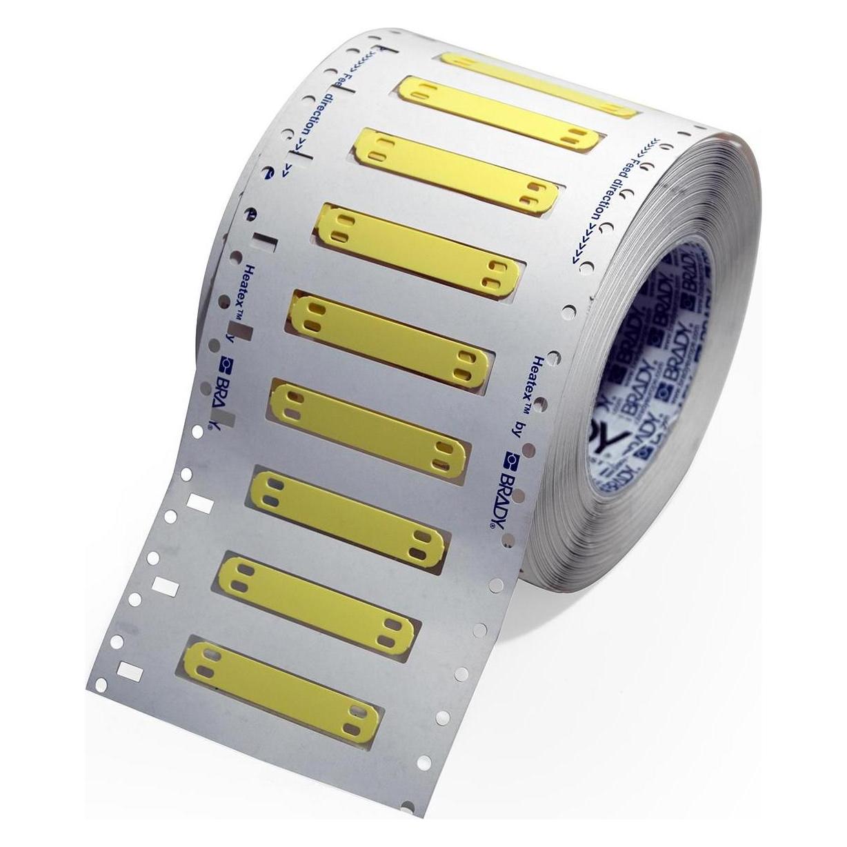 Brady HCM-60x10-7643-YL, Heatex Schilder, Gelb, 60 x 10 mm, 76er Kern (1000 St.) (110 mm) (620336)
