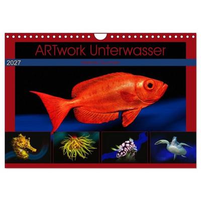 Artwork Unterwasser - Erlebnis Tauchen (Wandkalender 2027 DIN A4 quer), CALVENDO Monatskalender