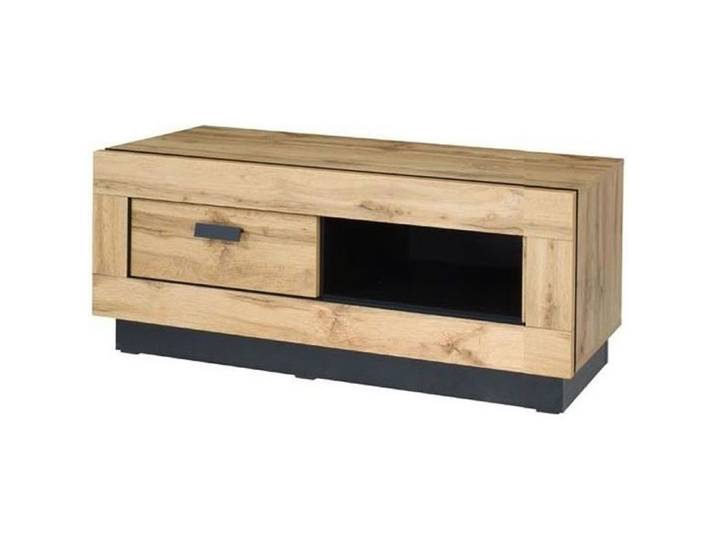 Meuble tv MALAGA petit modèle. Idéal pour votre salon. Look moderne et tendance type industriel bois et métal.