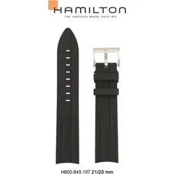 Hamilton - Khaki Navy Band-set Kautschuk-schwarz-21/20 H691.645.107 - schwarz