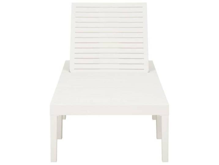 Blanc Transat ergonomique - - Chaise longue plastique blanc Siège d'extérieur -(1parcel)2458