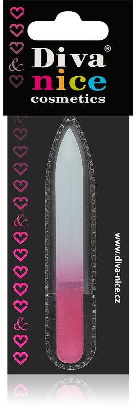 Diva & Nice Cosmetics Accessories Glass Nail File small Pink 1 pc