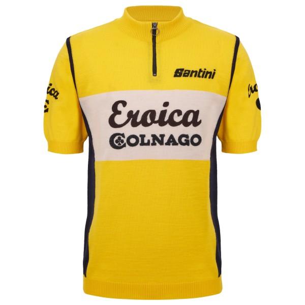 Santini - Eroica Colnago Wool Jersey - Velotrikot Gr XL gelb