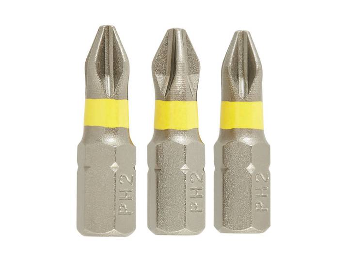 Wolfcraft Kreuzschlitz-Bits 25 mm 3 Stück