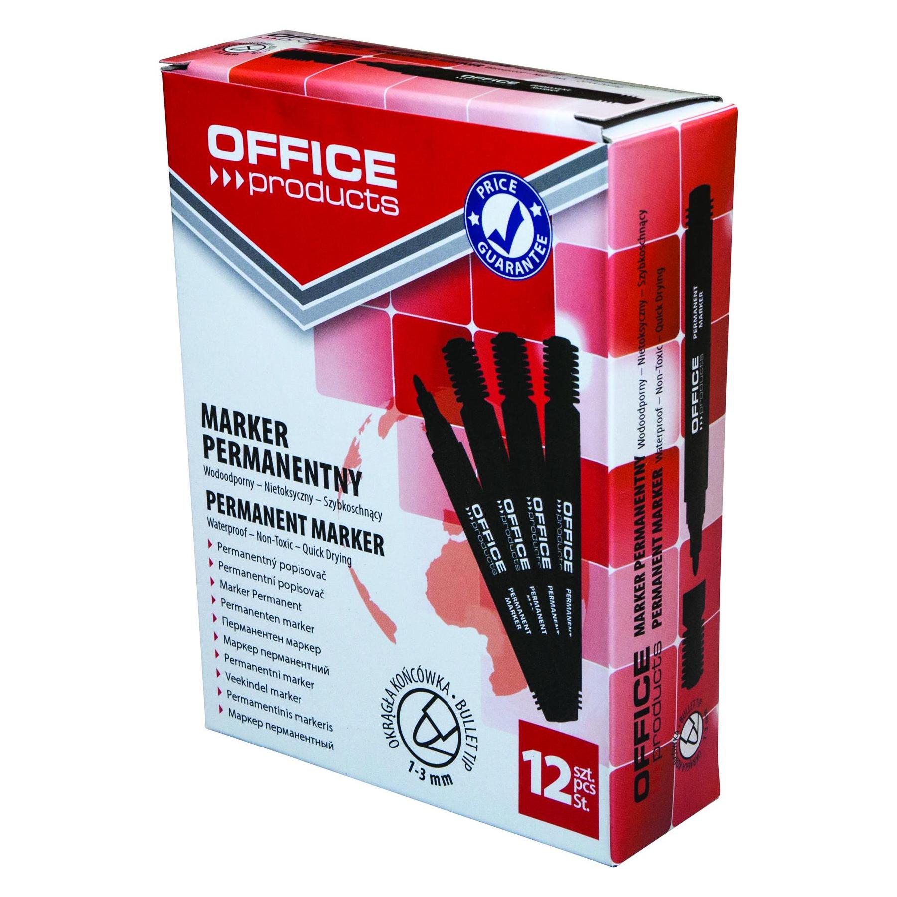 Office Products Marker, permanent, rund, 1-3mm (strich), rot (41378848)