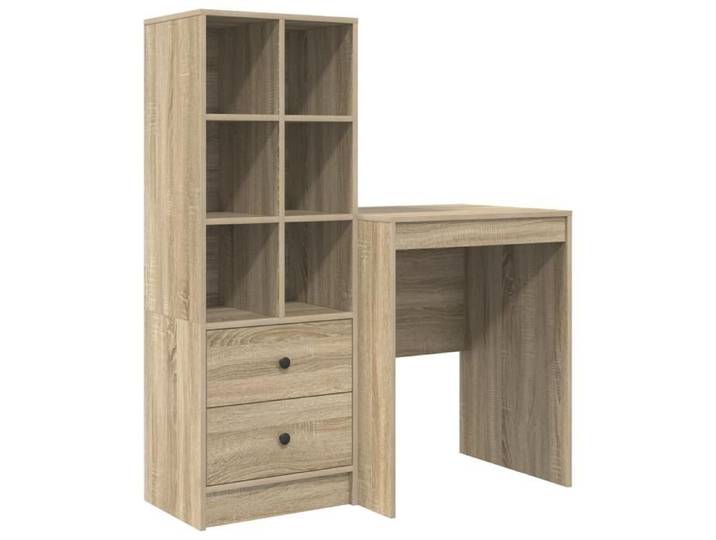 875953& Bahut de Rangement Pour séjour - Bureau avec rangement - Chêne Sonoma - Bois - Panneaux de particules