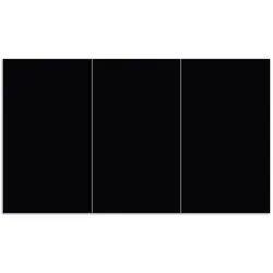 Wallario Herdabdeckplatte 80 x 52 cm (BxH), 2-teilig Schwarz